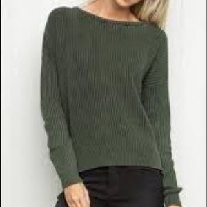 Brandy Melville Ollie Sweater Dark Green